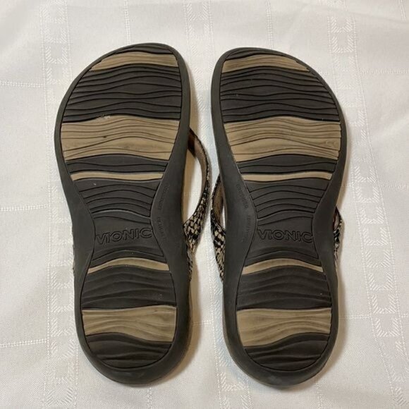 Vionic Felipa Snake Turquoise Beaded Orthopedic Sandals Flip Flops Sz 5 - Picture 7 of 7